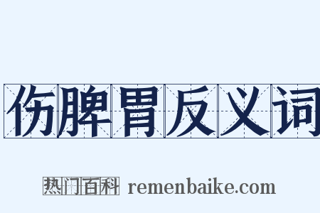 伤脾胃反义词是什么意思的图片